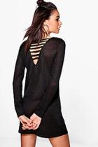 Boohoo Maria Strappy Back Knitted Dress