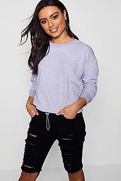 Boohoo Drawstring Hem Sweat