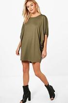 Boohoo Charlotte Oversized Elasticated Frill Shift Dress