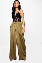 Boohoo Matilda Wide Leg Slinky Trousers