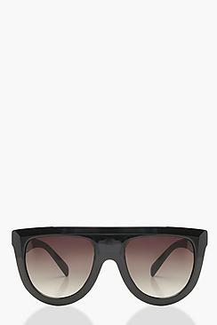 Boohoo Olivia Oversized Flat Top Sunglasses