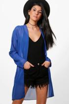 Boohoo Ella Midi Kimono Cobalt