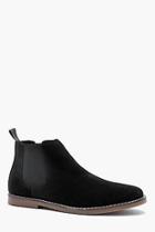 Boohoo Gum Sole Faux Suede Chelsea Boot