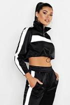 Boohoo Reflective Tape Cropped Jacket