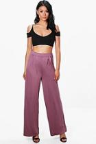 Boohoo Jersey Wide Leg Floor Sweeping Trousers