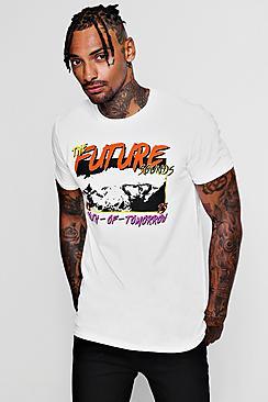 Boohoo Youth Of Tomorrow Printed Longline Tee