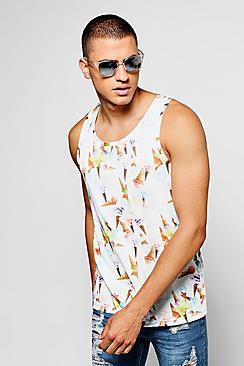 Boohoo Ice Cream Print Racer Back Vest