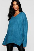 Boohoo Tall Rib Sleeve Oversized Sweater