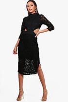 Boohoo Boutique Darcie Lace Cutout Midi Dress