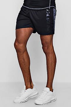 Boohoo Active Gym Panelled Runner Short