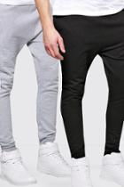 Boohoo Skinny Fit 2 Pack Joggers Multi