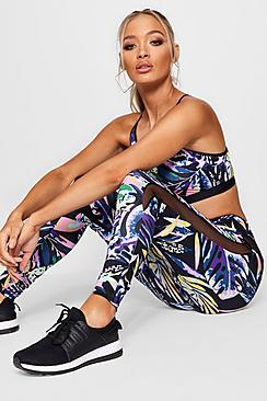 Boohoo Luna Fit Printed Running Leggings