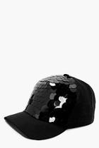 Boohoo Lucille Large Sequin Baseball Cap