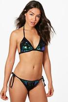 Boohoo Malaga Boutique Duo Sequin Mermaid Triangle Bikini