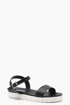 Boohoo Niamh Cleated 2 Part Flat Sandals