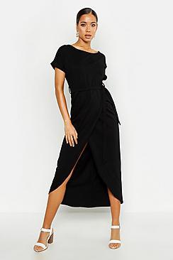 Boohoo Wrap T Shirt Maxi Dress
