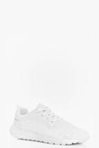 Boohoo Sophie Sequin Runner Trainer White
