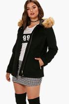 Boohoo Plus Erin Fur Hooded Parka