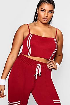 Boohoo Plus Sports Stripe Bandeau