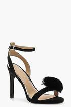 Boohoo Wide Fit Pom Pom Two Part Heels