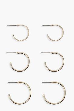 Boohoo Triple Small Hoop Pack