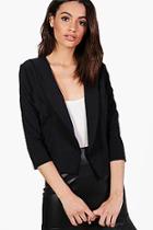 Boohoo Alice Shawl Collar Crop Blazer