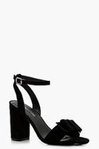 Boohoo Lily Wide Fit Bow Trim Block Heels