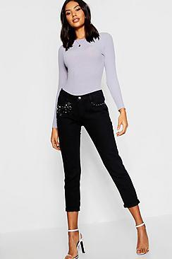 Boohoo Embellished Skinny Jeans