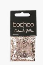 Boohoo Gold And Rose Glitter Bag