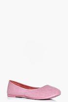 Boohoo Anna Faux Suede Basic Ballet