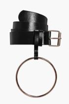 Boohoo Mollie Oversize Loop Detail Belt Black
