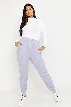 Boohoo Plus Pocket Loopback Basic Jogger