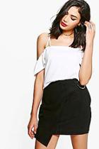 Boohoo Lizzy Multi Strap Off The Shoulder Top