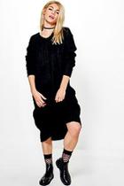 Boohoo Alexis Hooded Knitted Dress