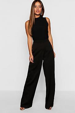 Boohoo Petite Wide Leg Woven Pants