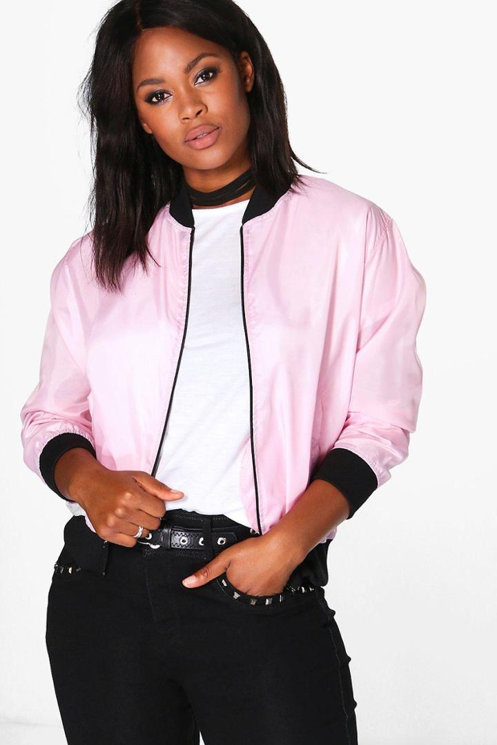 Boohoo Plus Riley Ma1 Bomber Rose