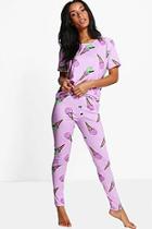 Boohoo Jasmine Ice Cream Print Jogger And Tee