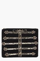 Boohoo Laura Military Sequin Clutch