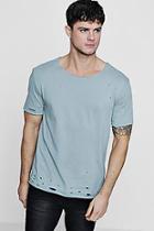 Boohoo Raw Edge Distressed T-shirt