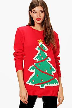 Boohoo Susan Xmas Tree Christmas Jumper