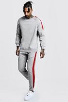 Boohoo Sweater Tracksuit With Side Panels
