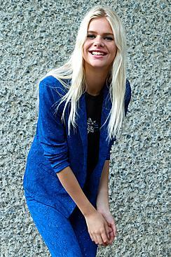 Boohoo Rosanna Metallic Jacquard Blazer