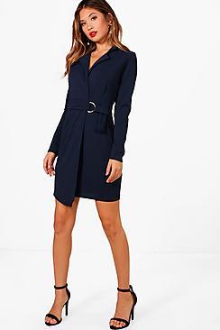 Boohoo Alice Tailored Wrap Dress