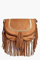 Boohoo Holly Boutique Suede Plait Cross Body Bag