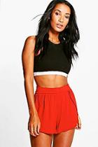 Boohoo Lolah Wrap Over Jersey Shorts