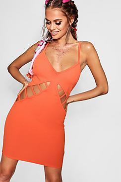 Boohoo Cut Out Detail Mini Dress