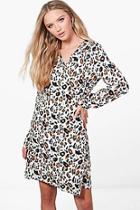 Boohoo Sierra Leopard Print Dress
