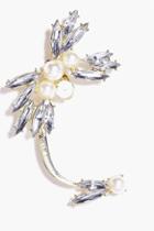 Boohoo Faye Pearl Embellished Ear Cuff Gold