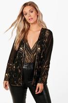 Boohoo Plus Samantha Embellished Premium Jacket