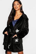 Boohoo Sequin Star Dressing Gown